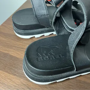 Sorel Black Leather Roaming Multi Strap Gladiator Sandal Women’s Size 9 thumbnail 6