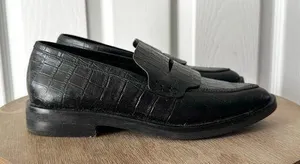 Rebecca Minkoff Pacey Croc Embossed Leahter Pointed Menswear Loafers Shoes 5.5 thumbnail 1