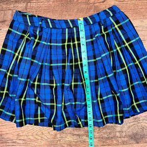 Hot Topic Blue Plaid Goth Schoolgirl Skirt thumbnail 13