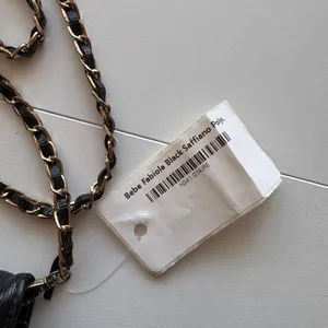 Bebe Fabiola Black Saffiano‎ Crossbody Chain Shoulder Bag thumbnail 5