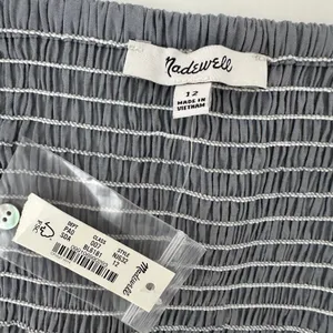Madewell Softdrape Gwen Crop Vest Top Still Dawn Gray Fitted V Neck US 12 NWT thumbnail 8