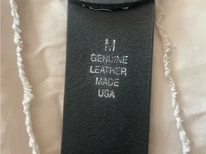 Express‎ Black Leather Belt with Hammered Silver Horseshoe Buckle thumbnail 3