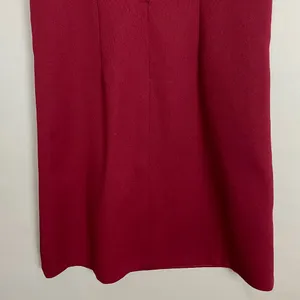 Vintage Handmade Dress‎ Sheath Red Burgundy Short Sleeves Crepe Women Classic thumbnail 5