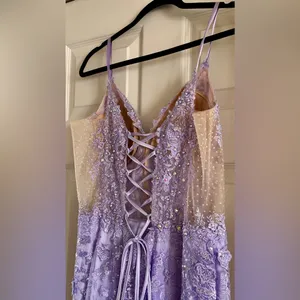 Sherri Hill‎ Lavender Sequin Beaded Mermaid Style Open Back Prom Corset Dress 14 thumbnail 11