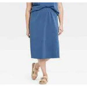 A New Day Women's XL Sleeveless Vest Top &‎ Midi Skirt Set Blue thumbnail 9