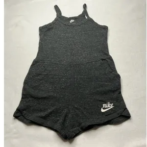 Nike Sportswear Gym Vintage Romper Dark Grey Heather‎ Small CJ1694-010 thumbnail 1