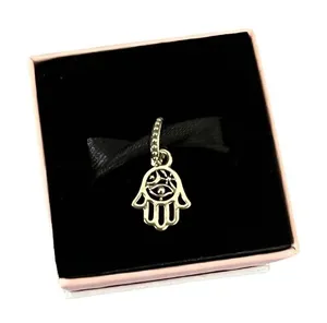 Pandora Silver Hamsa Hand Charm Necklace thumbnail 1