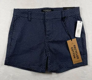 Liverpool Los Angeles Mood‎ Indigo Dot Trouser Shorts Navy Polka Dot 2/26 NEW thumbnail 1