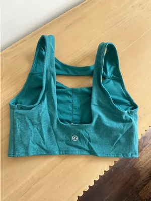Lululemon Everlux Cut-Out Train Bra *Medium Support, B/C Cups Crunch Teal Lagoon 6 thumbnail 2