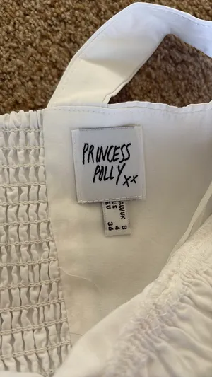 Princess Polly Top White Crop thumbnail 2