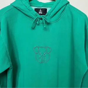 Shane Dawson x Jeffree Star Emerald Green Pig Hoodie Large Pullover Sweatshirt thumbnail 6