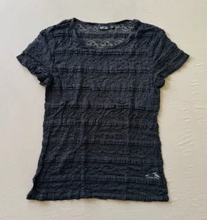 Apt. 9 gothic lace ruffle sheer top thumbnail 1