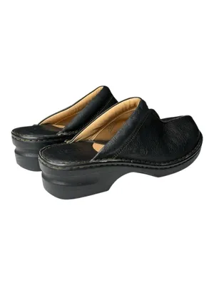 Born ★ Mount II Leather Open Back Comfort Clogs ★ Black Leather ★ 10M ★ Worn 1X thumbnail 4