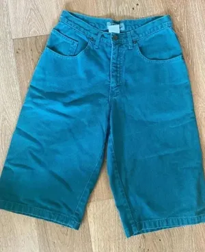 Vintage 90s Guess Shorts Size 16/28 Green‎ Denim Green Triangle Georges Marciano thumbnail 1