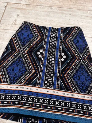 Skies Are Blue Printed Geometric Mini Skirt thumbnail 2