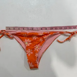 Wrangler Floral Bikini Set Orange Pink Daisy Tie Side Swimwear Estimated XS/S thumbnail 5