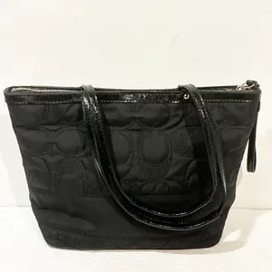 COACH Black STRIPE‎ STITCHED NYLON TOTE—E1276- F17668 thumbnail 7