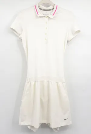 Nike Womens White Dri-FIT Tour Performance Golf Pickleball Polo Dress Size S thumbnail 1
