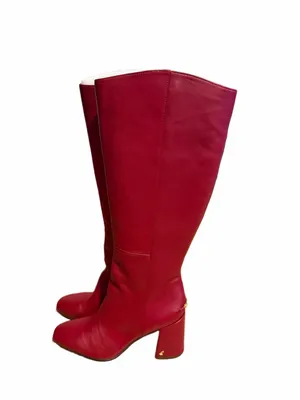 BNWT Circus NY Women’s Red Knee-High Leather Boots thumbnail 5