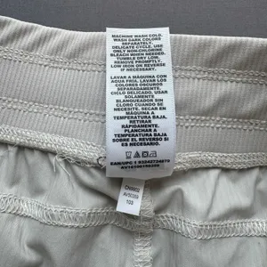 NWT Avia Pants Women's XL Beige Stripe Cinchable Hem Lightweight Pockets thumbnail 9