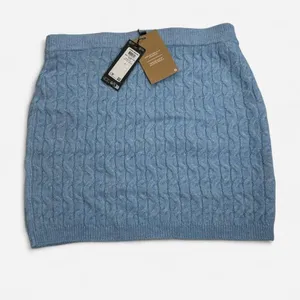 NWT Vero Moda Skirt S Womens Blue Cable Knit Mini thumbnail 2