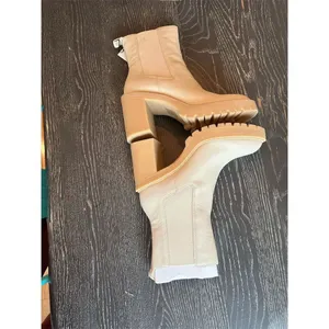 Dolce Vita Women's Ivory Leather Booties Size 10 Waterproof Chunky Heel thumbnail 6