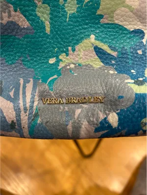 Vera Bradley Floral Pattern Leather Satchel Bag with Shoulder Strap thumbnail 2