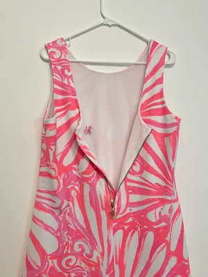 LILLY PULITZER Callie Shift Dress Pink Sun Ray Shimmy Shimmy Neon Seashell Large thumbnail 15