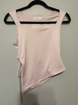 Gaze light pink asymmetrical top thumbnail 1
