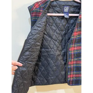 Vintage Gap Tartan‎ Plaid Quilted Puffer Best Wool Blend Size Small Holiday thumbnail 8
