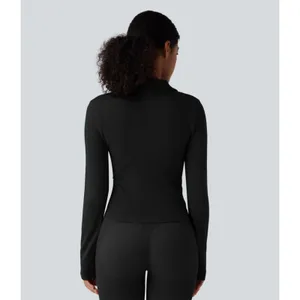 Halara OneForm Seamless Flow Zipper Long Sleeve Yoga Warming Jacket thumbnail 2