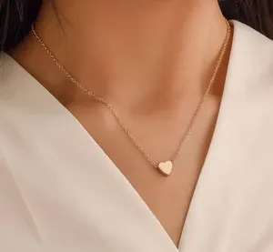 2pcs 925 Alloy Chokers Necklaces Women's Love Pendant Set - Gold & Silver thumbnail 1