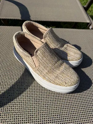 Soda Woven Slip-On Sneakers in Natural Tan thumbnail 9