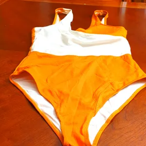 Cupshe | Burnt Orange Color Block One-Piece Size M thumbnail 1