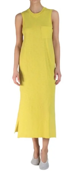 ATM Anthony Thomas Melillo Maxi Dress Womens Small Yellow Pima Cotton Slub comfy thumbnail 1