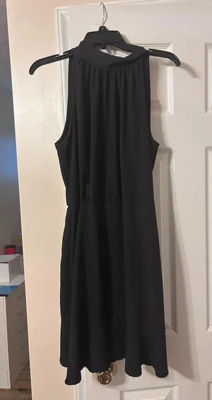 2 Hearts Black Mini Dress Size L thumbnail 1