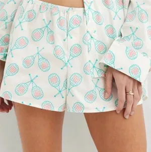 Aerie Tennis Sleep Boxer Shorts Women’s Medium thumbnail 1