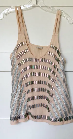 Iridescent Beaded Tank Top thumbnail 1
