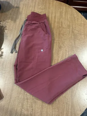 FIGS Dark Cherry Yola™ High Waisted 2.0 - Skinny Scrub Pants XS thumbnail 1