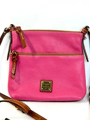 Dooney & Bourke Pebble Grain Crossbody in Bright Fuchsia Pink, Dust Bag Included thumbnail 4