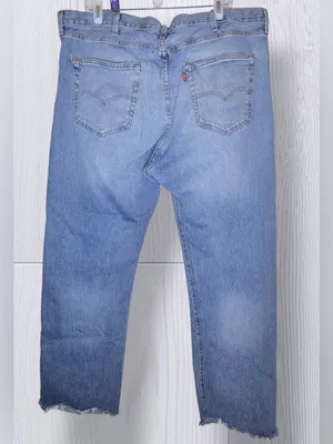Levi's 501 High Rise Raw Hem Straight Leg Jeans | Light Wash thumbnail 4