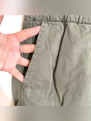 Quince Womens Pants Green Wide Leg Pull On Organic Cotton Size 8 thumbnail 5