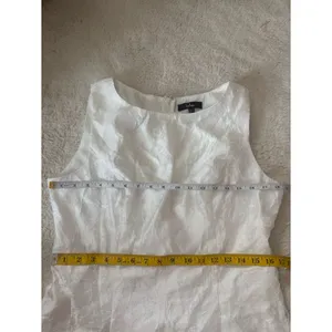 Lulus Exquisite Moments White Floral Jacquard Sleeveless Mini Dress Size XL thumbnail 7