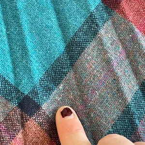 VTG Plaid Pleated Wool Skirt Midi Skirt Red Multi 60’s-70’s Union Made Academia thumbnail 10