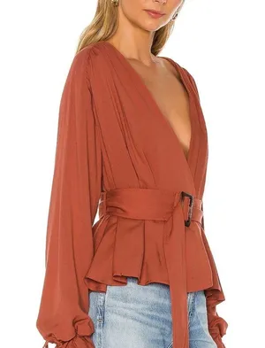 L' Academie REVOLVE Dezi Jacket Rust Color SZ Small thumbnail 2