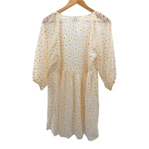 Sunday Best Aritzia Bonita Daisy Dress Medium Coquette Cottagecore Sheer Sleeve thumbnail 7