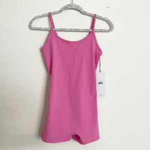 Alo Yoga Airbrush One And Done Short Onesie Paradise Pink S thumbnail 2