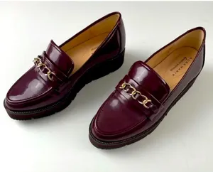 Alex Marie Patent Burgundy Eva Platform Loafers Size 8.5 Academia Preppy thumbnail 1