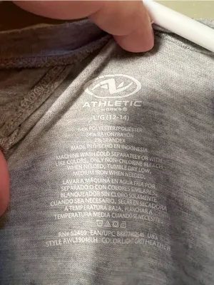 Athletic Works Women's Size Large 12-14 Long Sleeve T-Shirt Light Heather Gray thumbnail 8