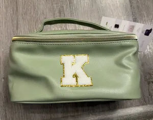 Wandering Nature “K” Makeup Bag Green thumbnail 1